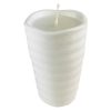 Alesta Home Beyaz Seramik Kapta Mum 7.5x11cm