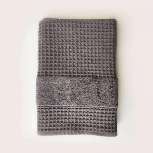 Alesta Home Pamuklu Waffle Gri Banyo Havlusu 70x140 cm HVL065