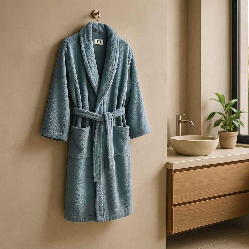 Alesta Home Pamuklu Mavi Bornoz BRNZ002