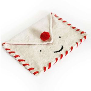 Alternative view of Alesta Home Yılbaşı Temalı Kırmızı Ponpon Süslemeli Pelüş Dekoratif Cüzdan 15x22 cm CZD001