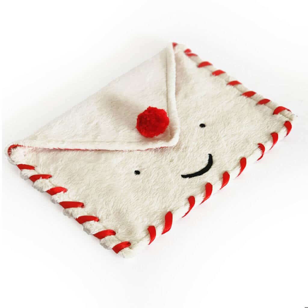 Alternative view of Alesta Home Yılbaşı Temalı Kırmızı Ponpon Süslemeli Pelüş Dekoratif Cüzdan 15x22 cm CZD001