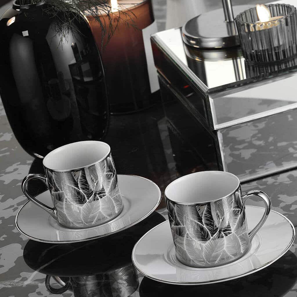 Kütahya Porselen Rüya 4 Parça 2 Kişilik Kahve Fincan Takımı RU04KT540P11431