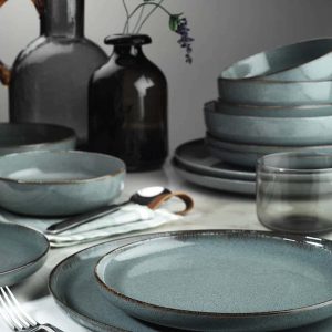 Alternative view of Kütahya Porselen Mood 24 Parça 6 Kişilik Mavi Yemek Takımı MOD24Y2730P01