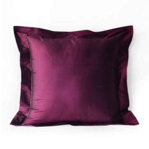 Alternative view of Alesta Home İpek Zikzak Dikişli Kulaklı Mürdüm Kırlent Kılıfı 55x55 cm